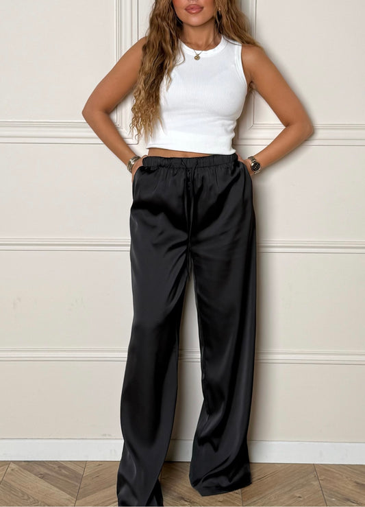 Pantalon Satiné noir